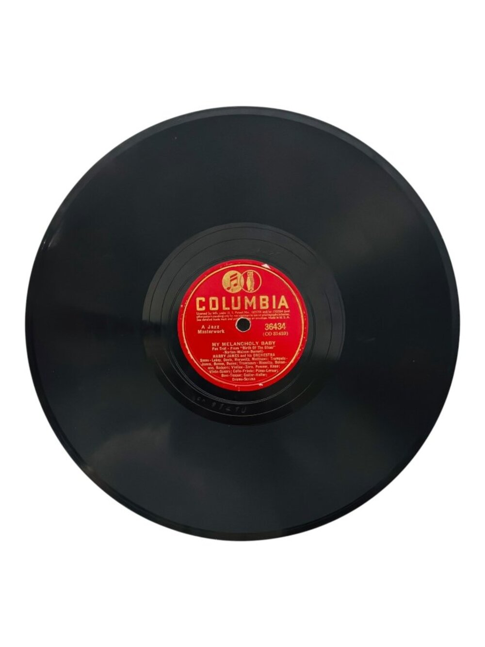 Harry James - My Silent Love / My Melancholy Baby - 10" Columbia 36434, 78RPM